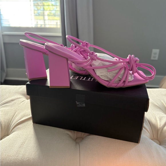 NEW PrettyLittleThing Pink Strappy Heeled Sandals Size‎ 7 - Picture 6 of 9